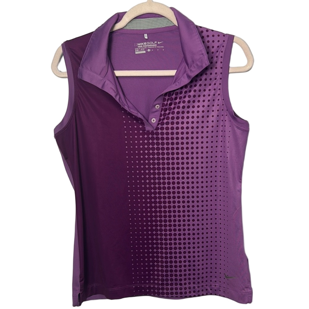 Nike Women's Purple Dotted Tank Top
